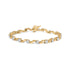 10k Yellow Gold 1.00 Cttw Round-Cut Diamond Floral S-Link 7.50" Bracelet (I-J Color, I2-I3 Clarity) by Bids.com