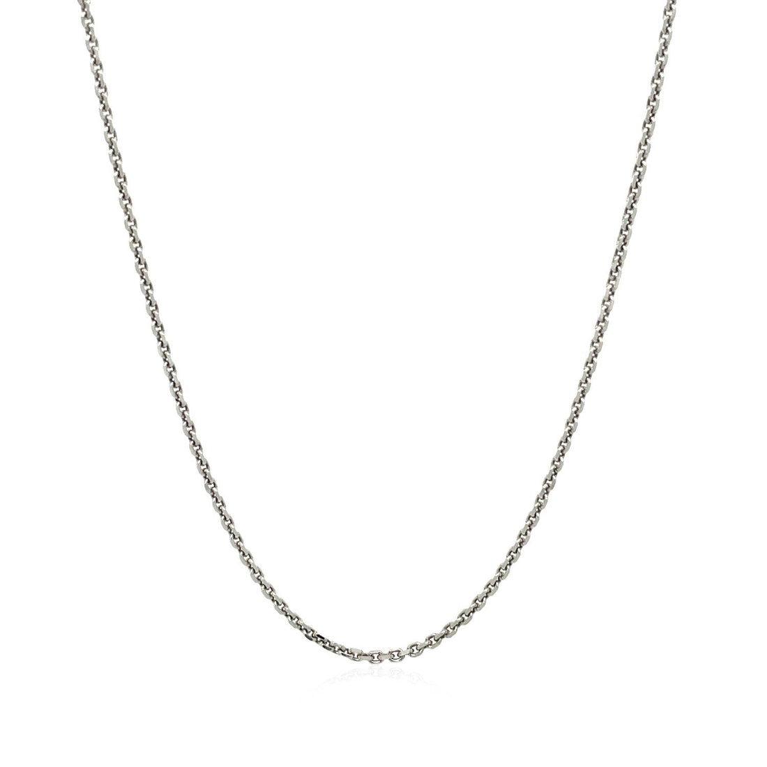 Sterling Silver Rhodium Plated Cable Chain 1.4mm by Bids.com