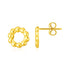 14K Yellow Gold Beaded Circle Earrings by Bids.com