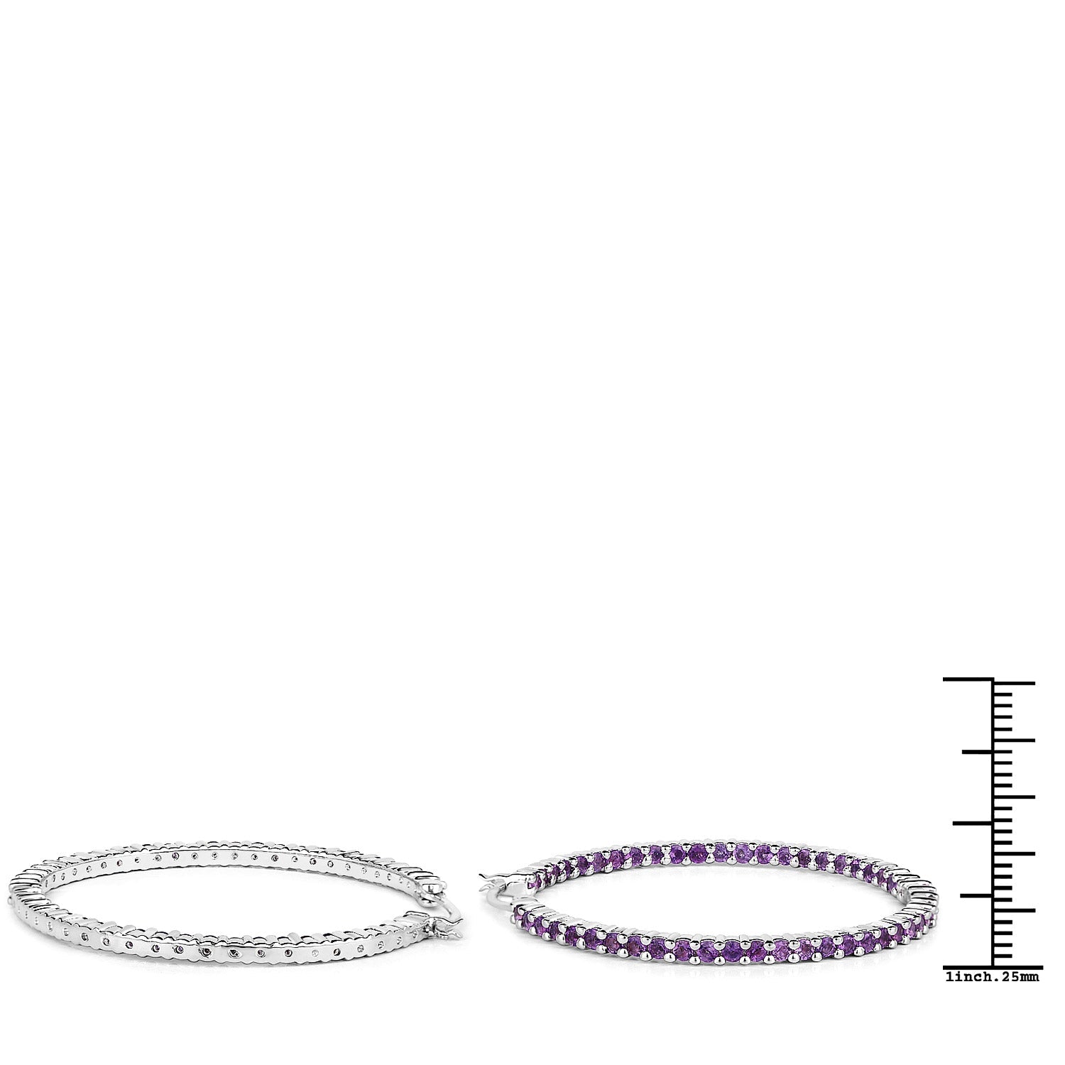 3.00 Carat Genuine Amethyst .925 Sterling Silver Earrings by Bids.com