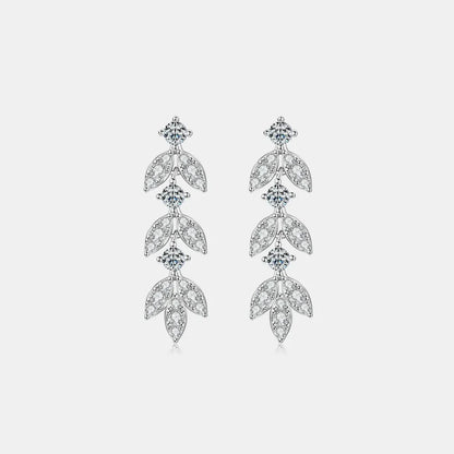 925 Sterling Silver Sparkala™ Leaf Earrings by Sparkala