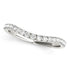 14k White Gold Pave Set Round Diamond Curved Wedding Band (1/4 cttw) by Bids.com