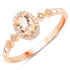 0.48 Carat Genuine Morganite and White Diamond 10K Rose Gold Ring by Bids.com