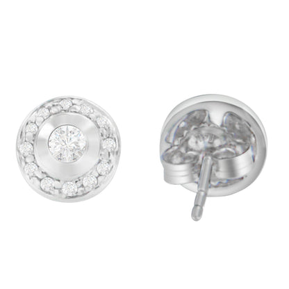 14K White Gold 1/3 cttw Round Cut Diamond Earrings (H-I, SI2-I1) by Bids.com