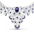 40.93 Carat Genuine Glass Filled Sapphire and White Diamond .925 Sterling Silver Necklace by Bids.com