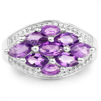 1.91 Carat Genuine Amethyst .925 Sterling Silver Ring by Bids.com