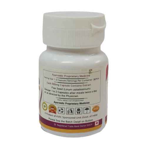 Deep Ayurveda Flax Seed 500mg Veg Capsules