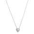 14k White Gold High Polish Scribbles Heart Necklace  DestGlow