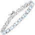 10.71 Carat Genuine Blue Topaz .925 Sterling Silver Bracelet  DestGlow