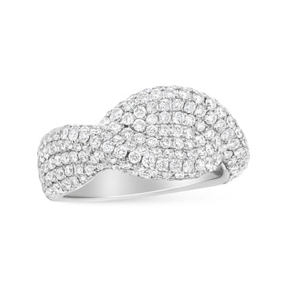 18K White Gold Cluster 2 1/4 Cttw Diamond Fashion Ring (F-G Color, VS1-VS2 Clarity) - Ring Size 7 by Bids.com