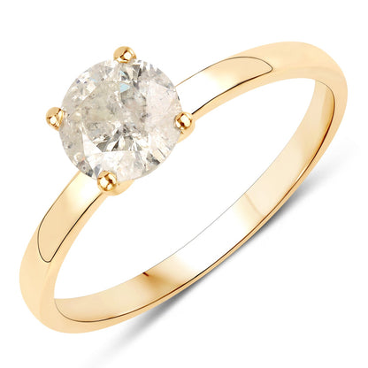 0.90 Carat Genuine TLC Diamond 14K Yellow Gold Ring by Bids.com