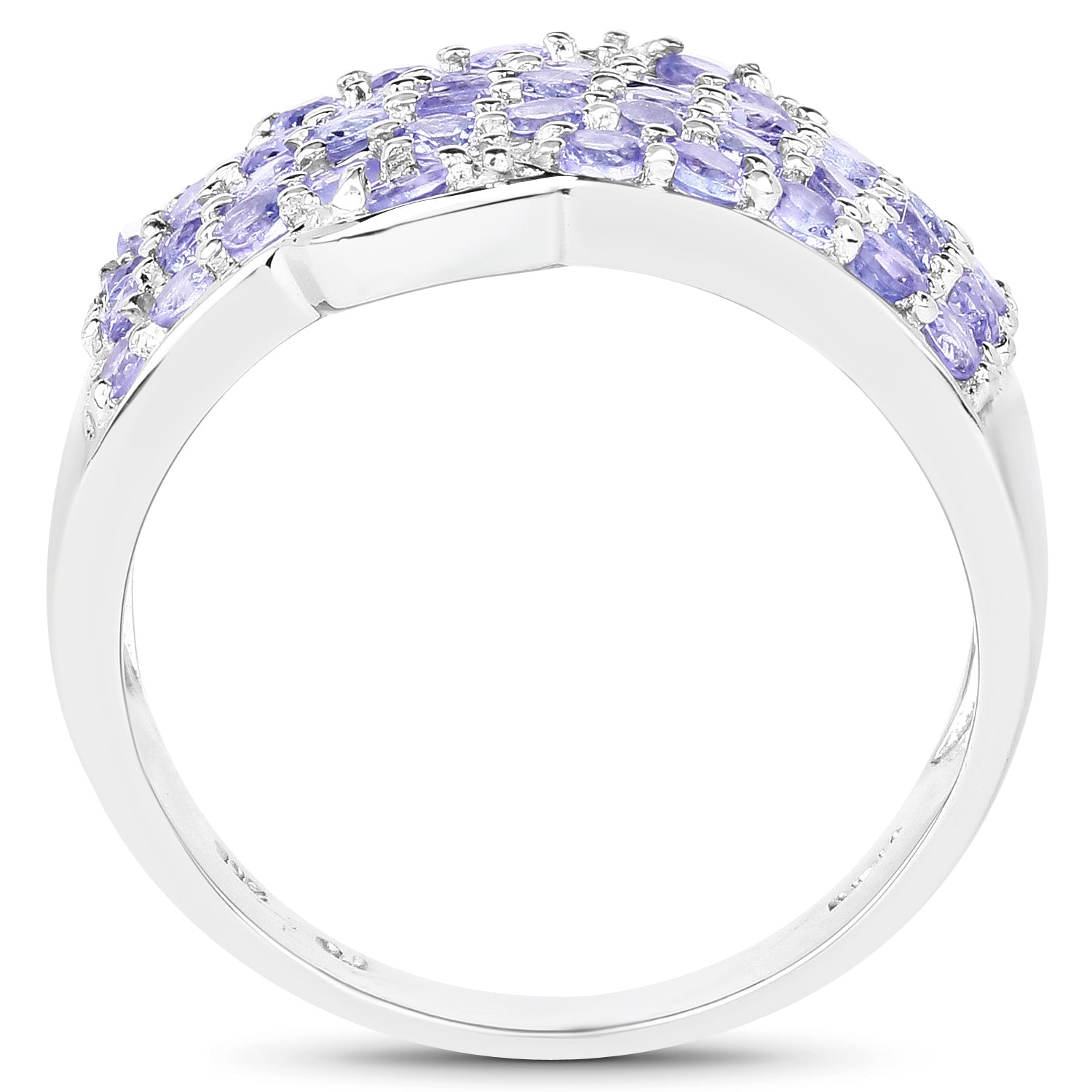 1.58 Carat Genuine Tanzanite .925 Sterling Silver Ring  DestGlow