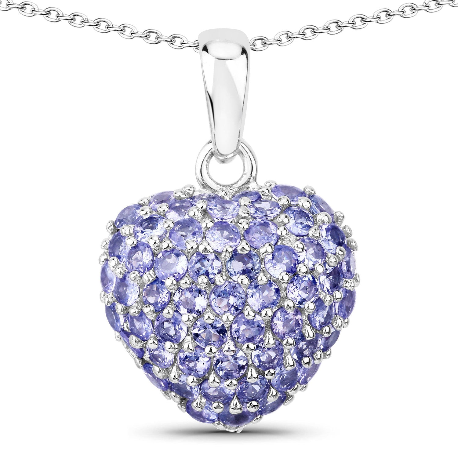 7.00 Carat Genuine Tanzanite .925 Sterling Silver Pendant by Bids.com