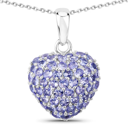 7.00 Carat Genuine Tanzanite .925 Sterling Silver Pendant by Bids.com