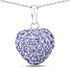 7.00 Carat Genuine Tanzanite .925 Sterling Silver Pendant by Bids.com