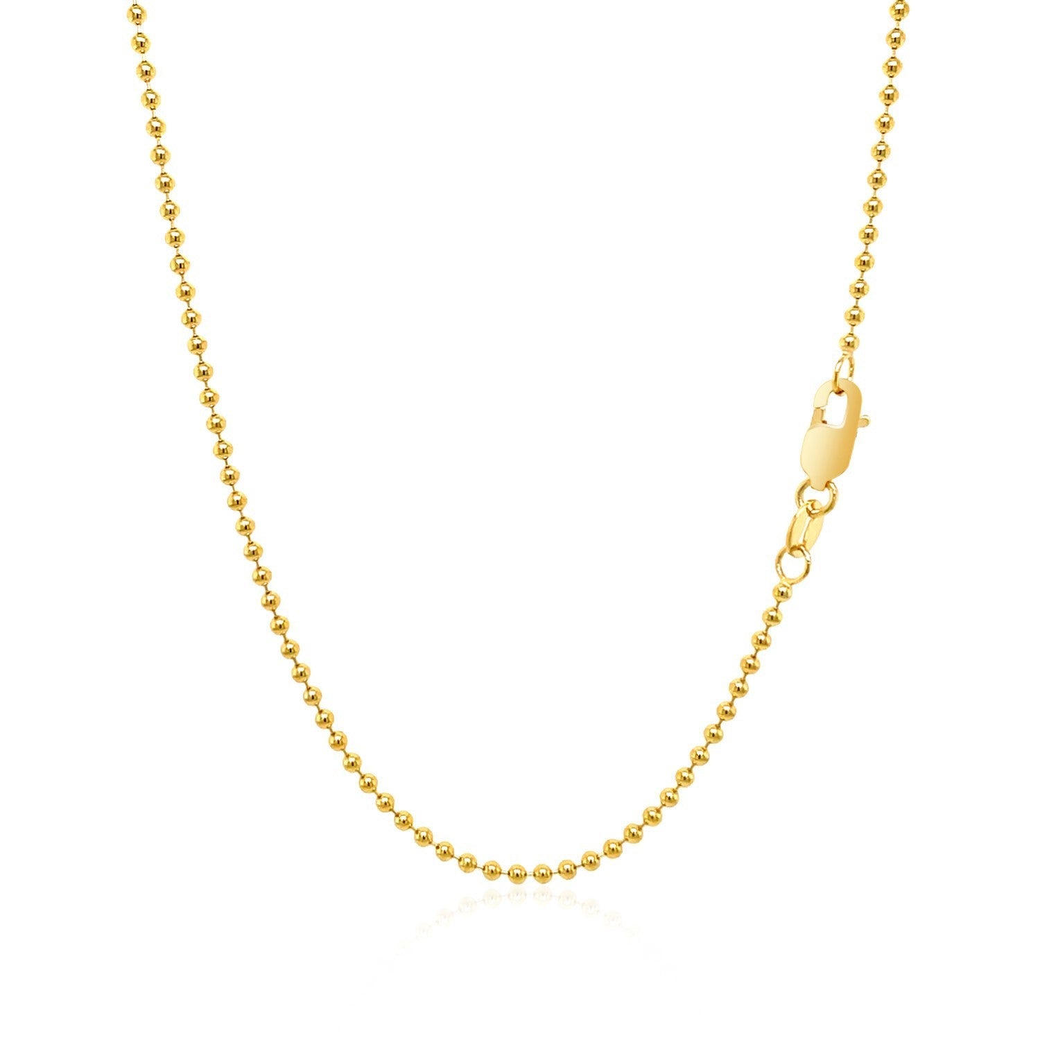 14k Yellow Gold Bead Chain 1.5mm by Bids.com
