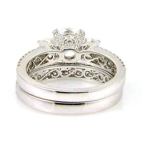 Natural 1.05ct Engagement Ring Set 18KT White Gold by Bids.com