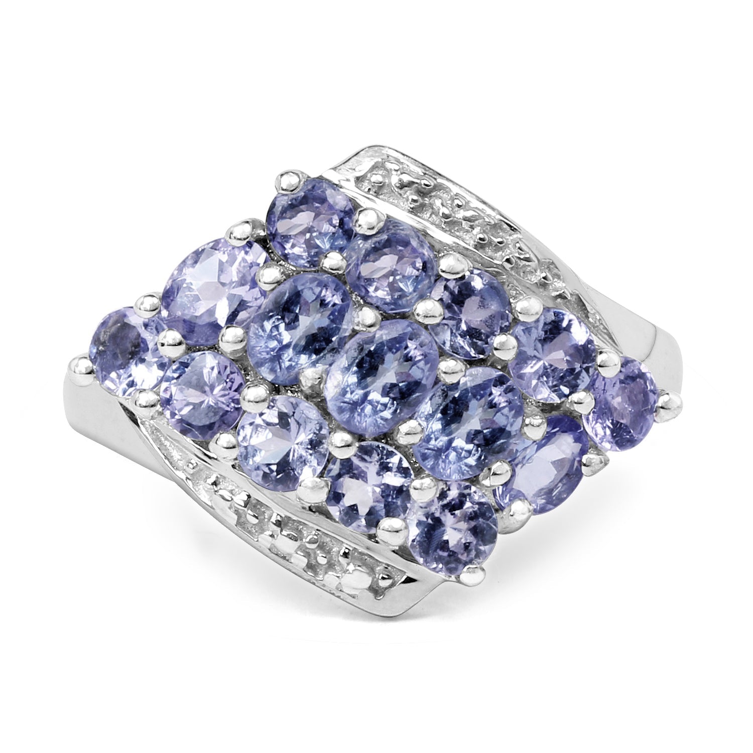 1.85 Carat Genuine Tanzanite .925 Sterling Silver Ring by Bids.com