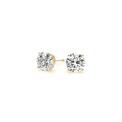 2 cttw Certified IGI Lab Grown Round Diamond Stud Earrings 14k Yellow Gold (G/VS2)  DestGlow