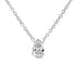 14K White Gold 1/5 Cttw Pear Shape Solitaire Diamond 18" Pendant Necklace (G-H Color, VS2-SI1 Clarity)  DestGlow