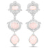 6.97 Carat Genuine Pink Opal and White Topaz .925 Sterling Silver Earrings  DestGlow