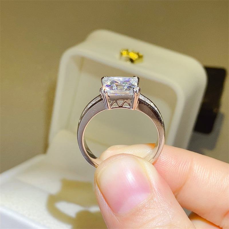 3 Carat Princess-Cut Sparkala™ Pure Sterling Silver Square Shape Ring by Sparkala