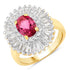 3.75 Carat Genuine Pink Topaz and White Topaz .925 Sterling Silver Ring by Bids.com
