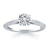 14k White Gold Micro Prong Diamond Cathedral Engagement Ring by Bids.com