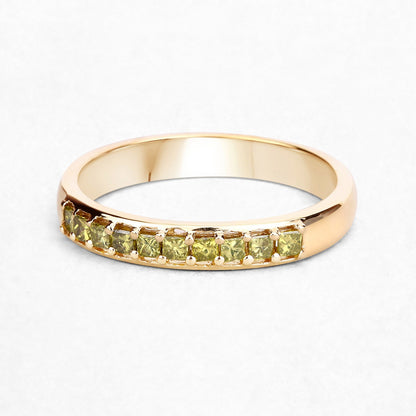 0.27 Carat Genuine Yellow Diamond 14K Yellow Gold Ring (SI1-SI2) by Bids.com