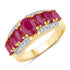 2.60 Carat Genuine Johnson Ruby and White Diamond .925 Sterling Silver Ring by Bids.com