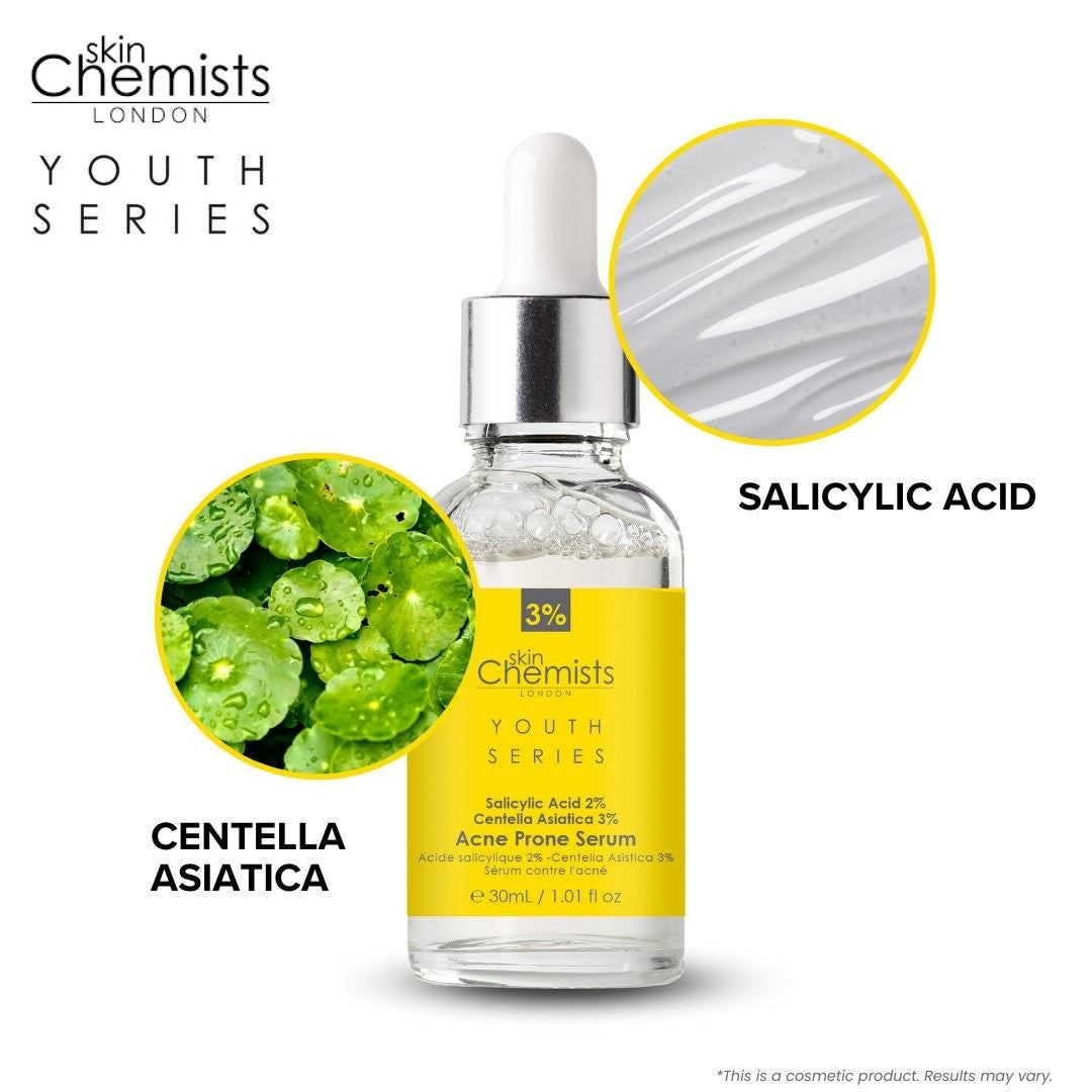 Acne Prone Serum Salicylic Acid 2%, Centella Asistica 3% 30ml by skinChemists US