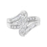 10K White Gold 1/2 cttw Diamond Cluster Ring (H-I Clarity, I2-I3 Color) - Size 6 by Bids.com