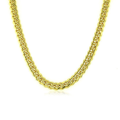 3.9mm 10k Yellow Gold Classic Miami Cuban Solid Chain by Bids.com