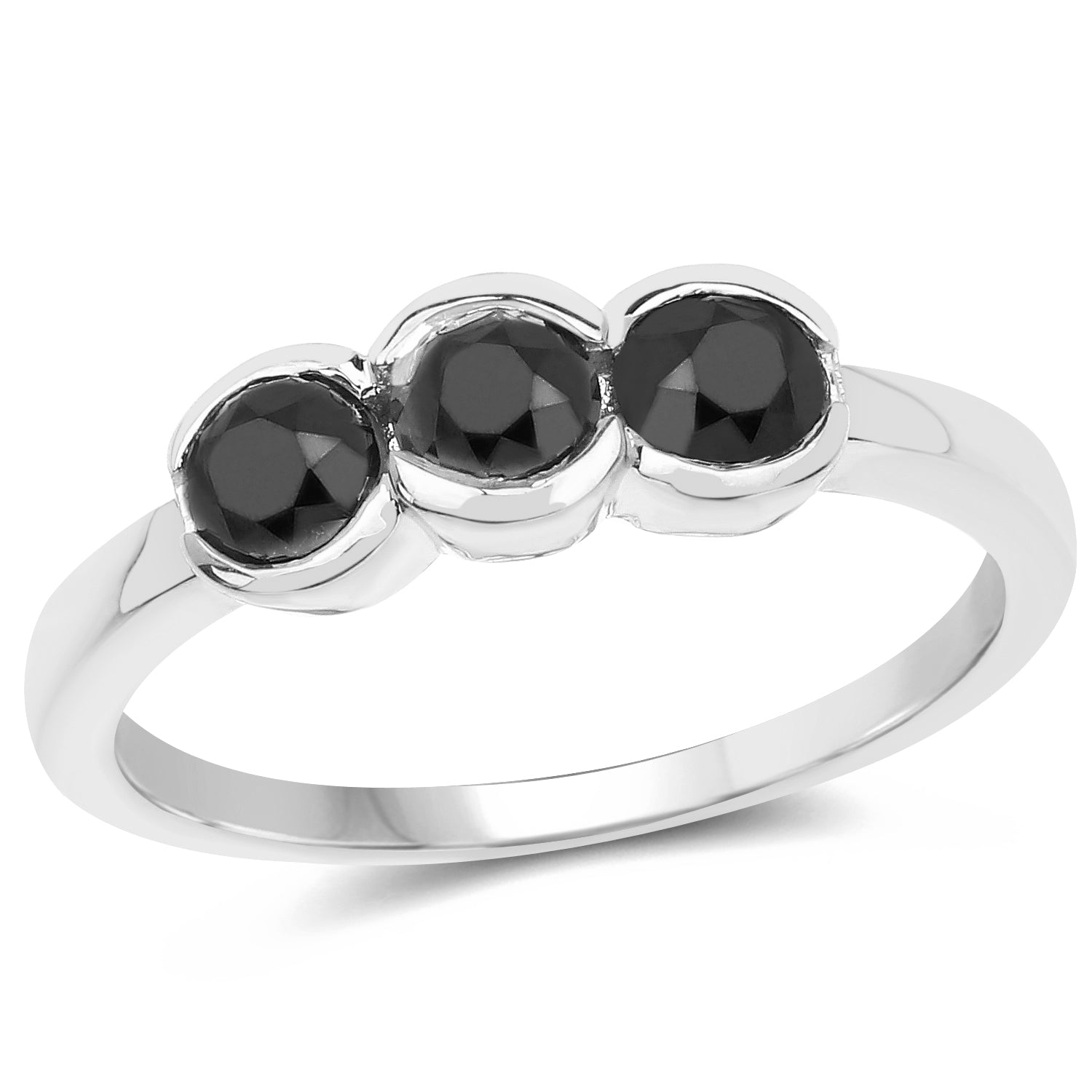 1.16 Carat Genuine Black Diamond .925 Sterling Silver Ring  DestGlow