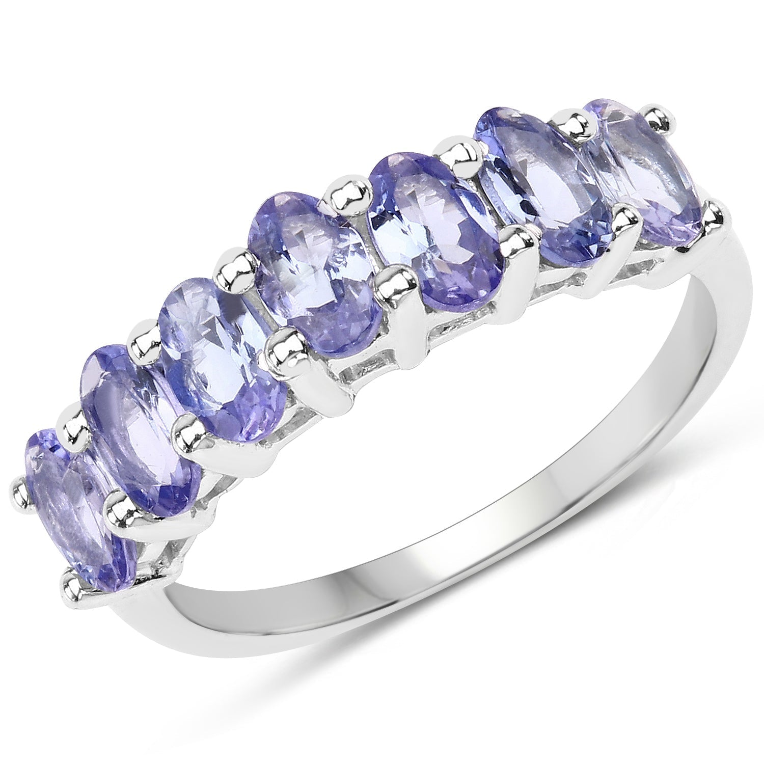 1.75 Carat Genuine Tanzanite .925 Sterling Silver Ring  DestGlow