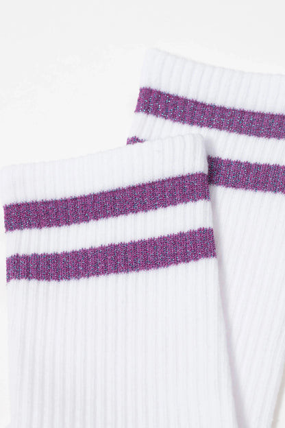 Conte Cotton Long Socks Active 157 - Lurex Stripes - DestGlow