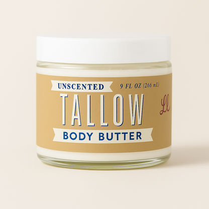 Original Tallow Body Butter – Unscented Grass-Fed Beef Tallow Moisturizer | Lady May