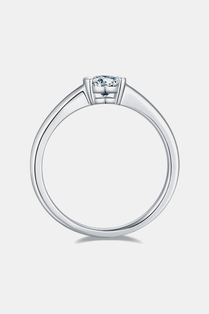Brilliant Round Cut Sparkala™ Platinum Over Pure Sterling Silver Solitaire Ring by Sparkala