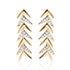 18K Yellow Gold Plated .925 Sterling Silver 1/5 Cttw Diamond Chevron Arrow Stud Earring (I-J Color, I2-I3 Clarity) by Bids.com