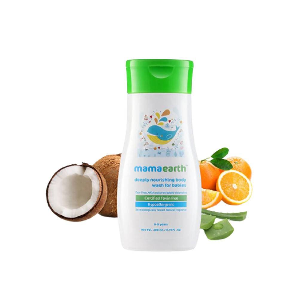 Mamaearth Deeply Nourishing Baby Body Wash For Natural Cleansers &amp; Tear-Free Formula