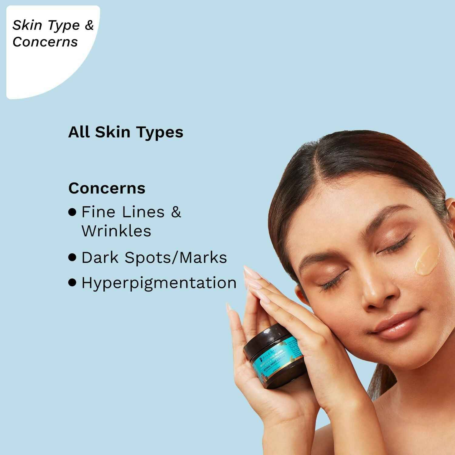 Pilgrim Korean Retinol Anti Aging Night Cream with Hyaluronic Acid &amp; Vitamin C For Young, Wrinkle-free &amp; Radiant Skin