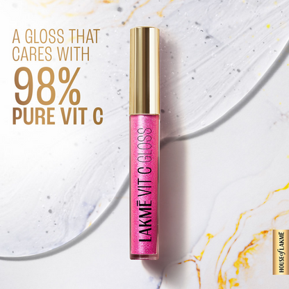 Lakme Superglow Vit C Gloss - Hotpink