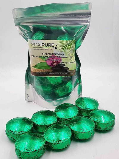 8 Aromatherapy Shower Bombs USA Made, 100% Natural/Organic Essential Oils-Transform your shower-Transform your mood