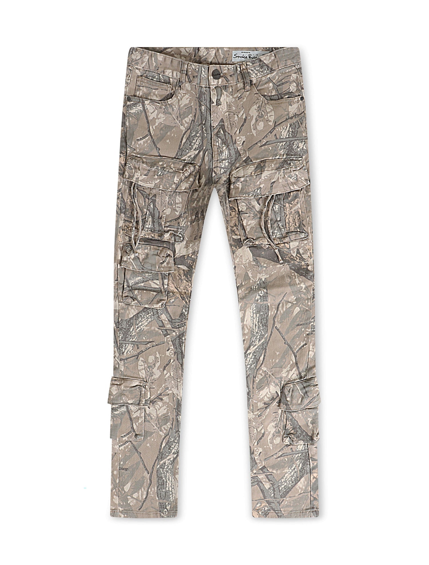 Smoke Rise Multi Cargo Pocket Slim Fit Jean - Hunting Camo by Denim Exchange