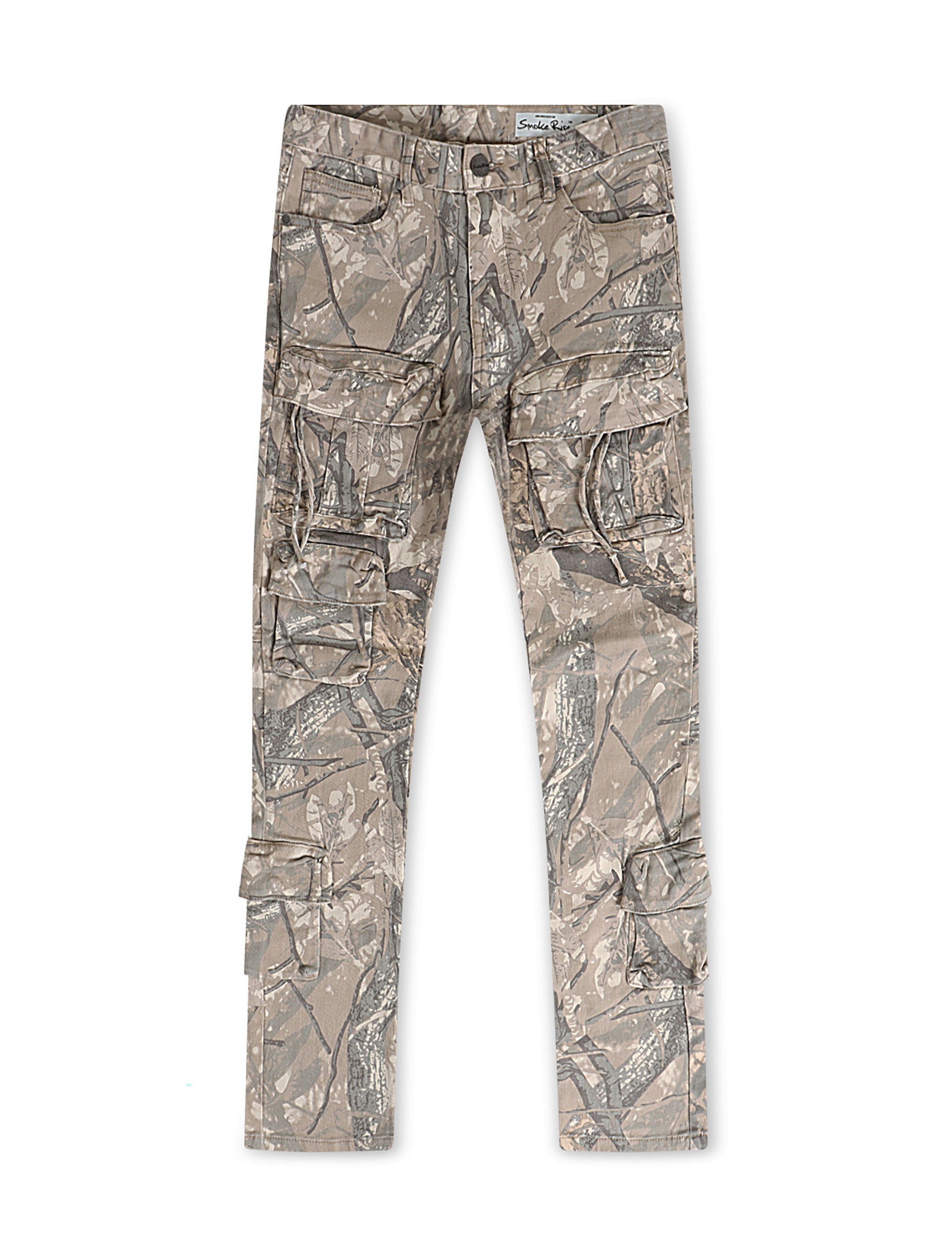 Smoke Rise Multi Cargo Pocket Slim Fit Jean - Hunting Camo by Denim Exchange