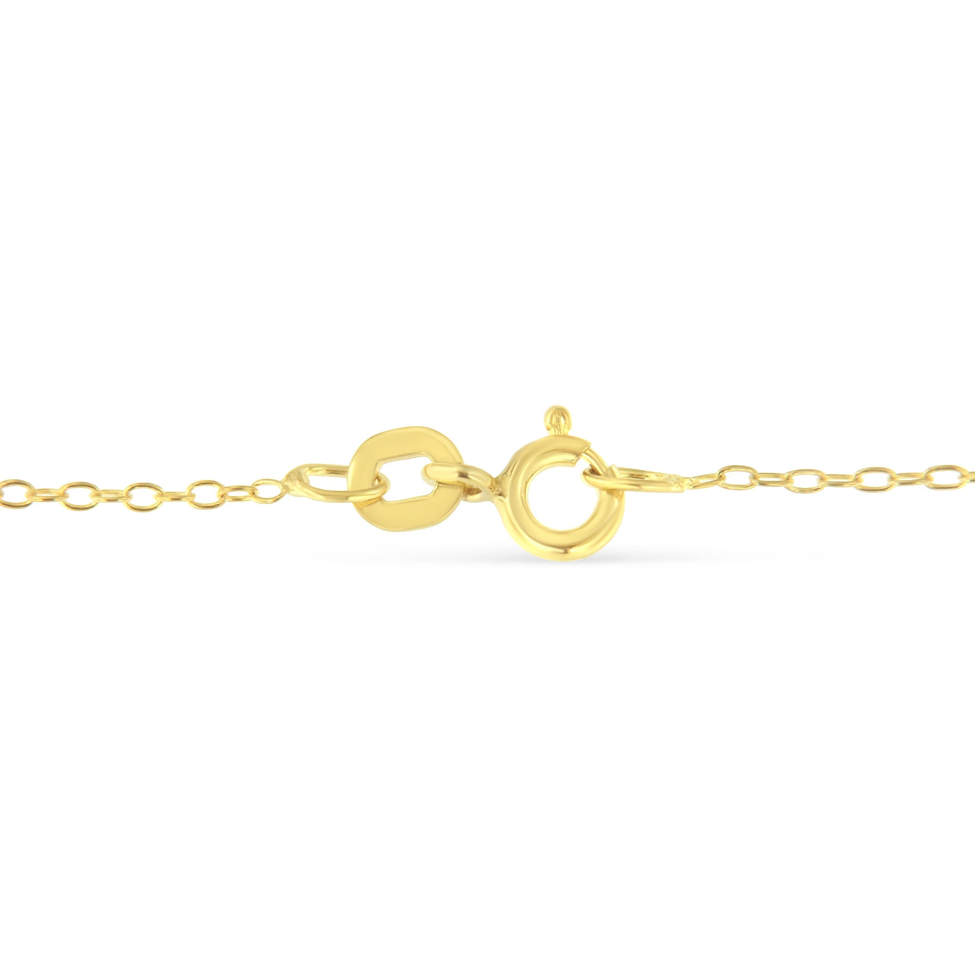 Yellow Color Plated Sterling Silver Diamond Station Necklace (1/2 cttw, K-L Color, I2-I3 Clarity) by Bids.com