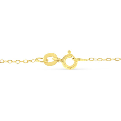 Yellow Color Plated Sterling Silver Diamond Station Necklace (1/2 cttw, K-L Color, I2-I3 Clarity) by Bids.com