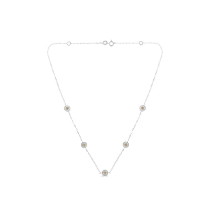 Sterling Silver Diamond Station Necklace (1/2 cttw, I-J Color, I1-I2 Clarity) by Bids.com
