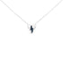 .925 Sterling Silver Blue Diamond Broken Heart Pendant Necklace (H-I Color, I1-I2 Clarity) - 18" Inches  DestGlow