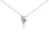 .925 Sterling Silver Diamond Heart with Star Pendant Necklace  DestGlow